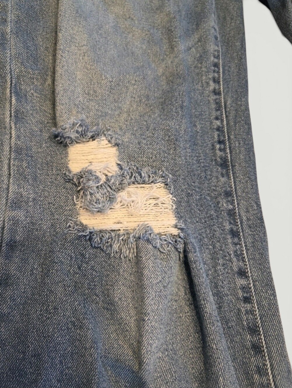 Windsor Blue Distressed Flare Jeans - Picture 5 of 11